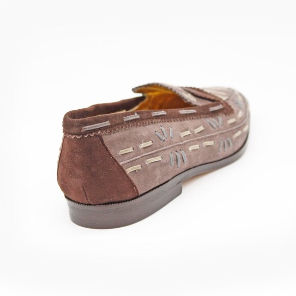 Zalo Aztec Print Slip on Loafer in Brown - Picture 3 of 8
